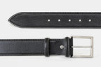 Grained Leather with Contrast Stitching Belt 1319 Width 40mm
