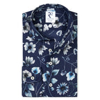 Print Wide Spread Collar Shirt