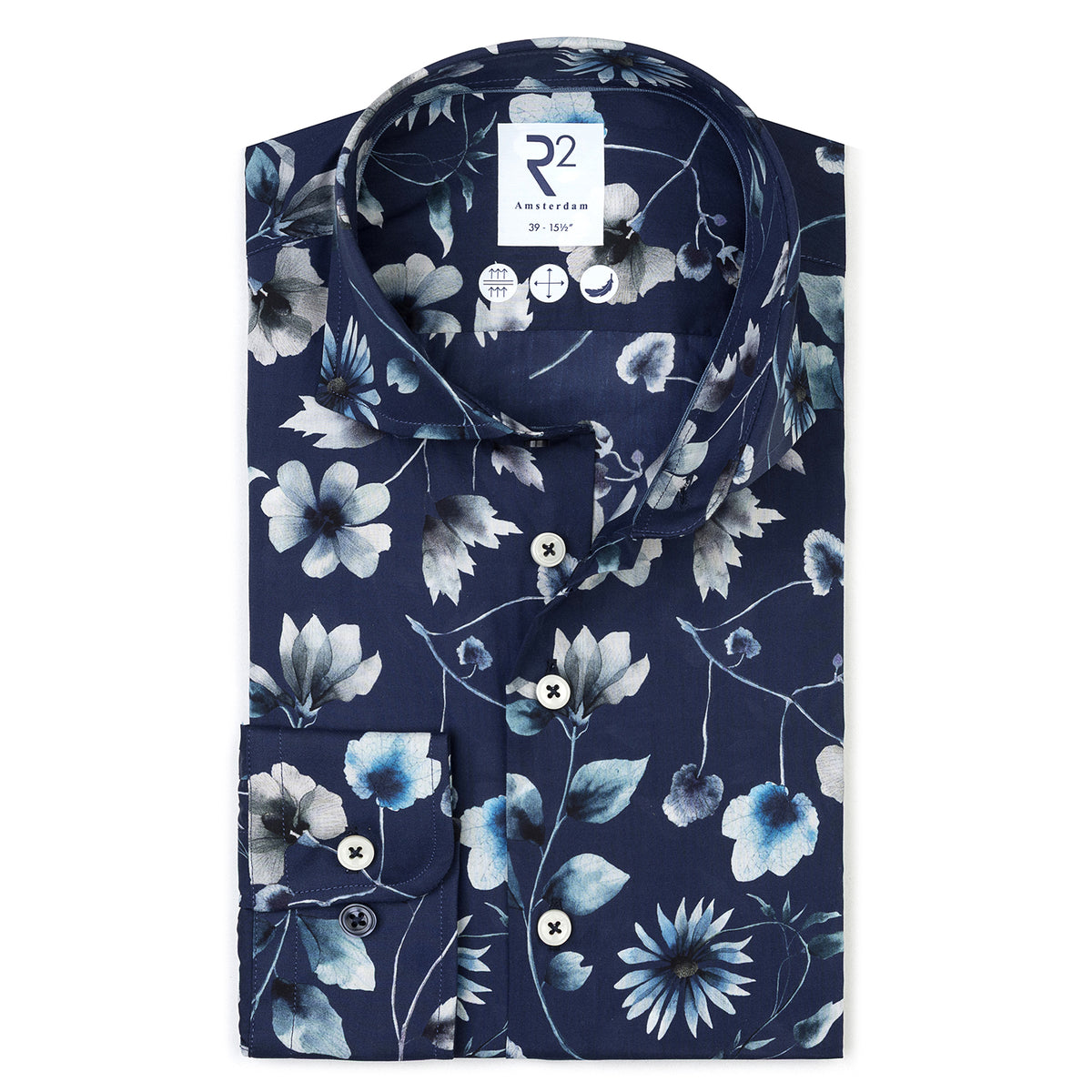 Print Wide Spread Collar Shirt