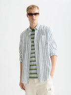 Striped Crinkle Structure Shirt