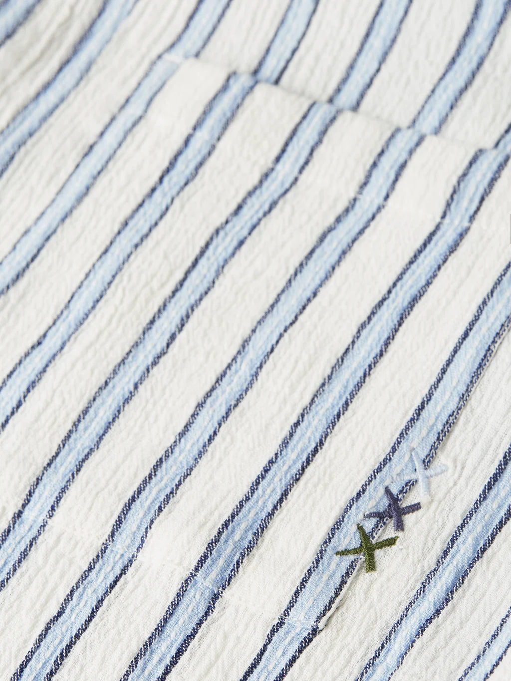Striped Crinkle Structure Shirt