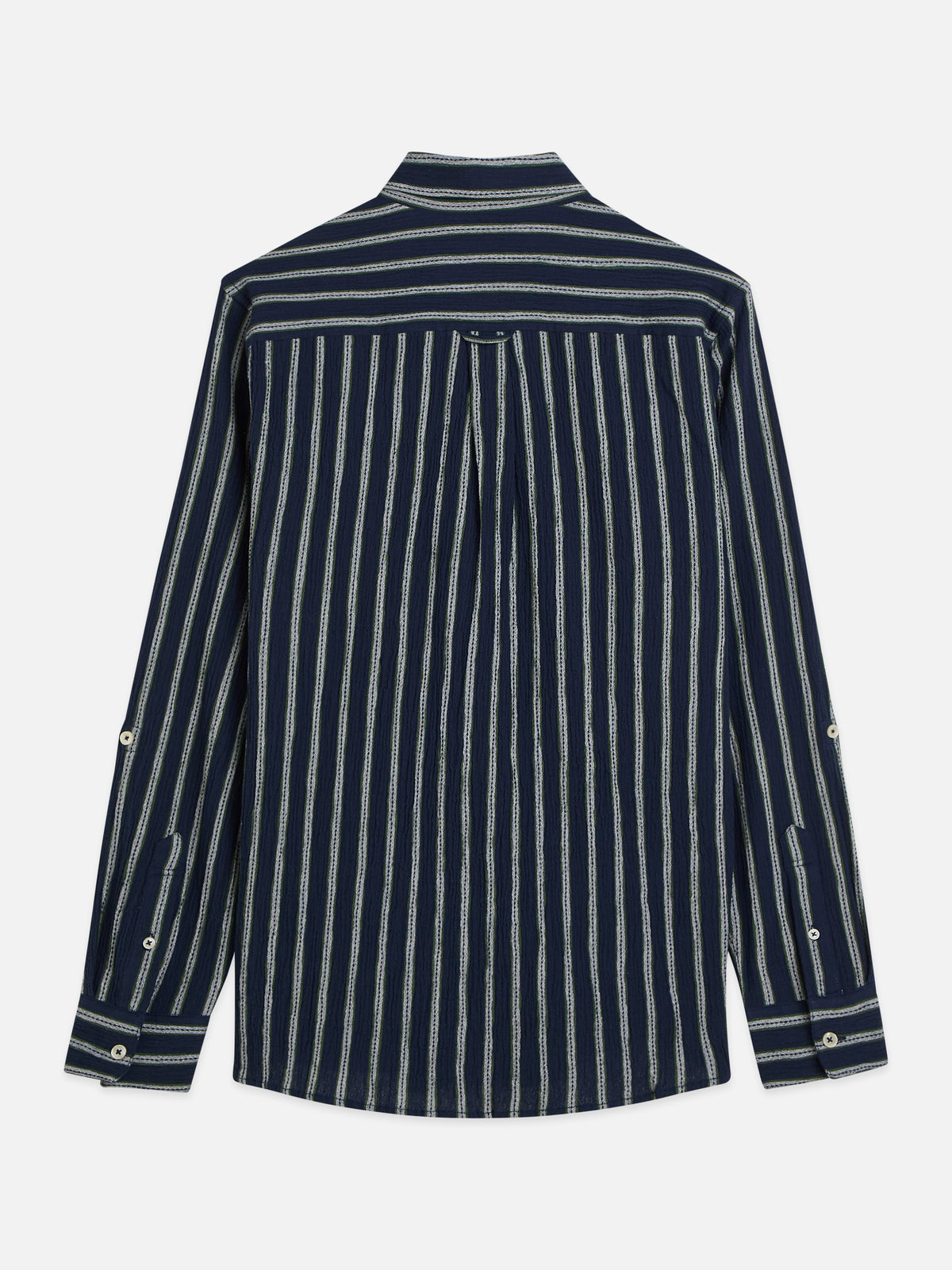 Striped Crinkle Structure Shirt