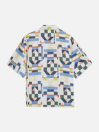 Printed Stitched Relaxed Fit Short Sleeve Shirt