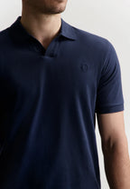Bowie V-Neck Polo - Navy