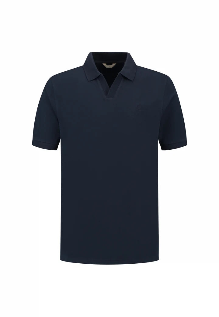 Bowie V-Neck Polo - Navy