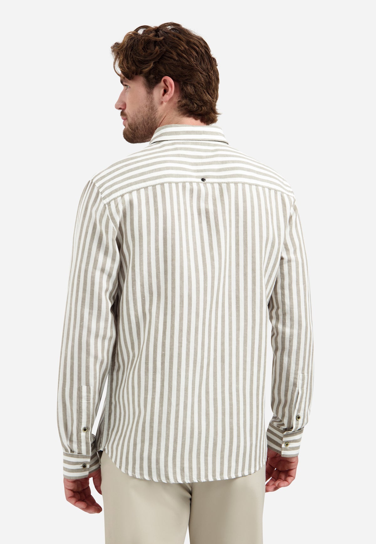 Shirt Linen Vertical Big Stripe