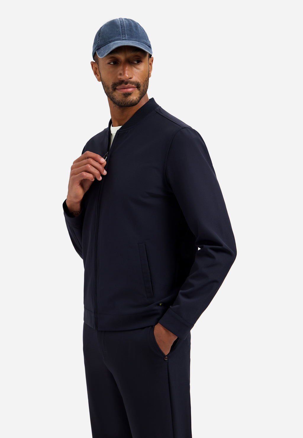 Jacket Shirt College Collar Full Zipper