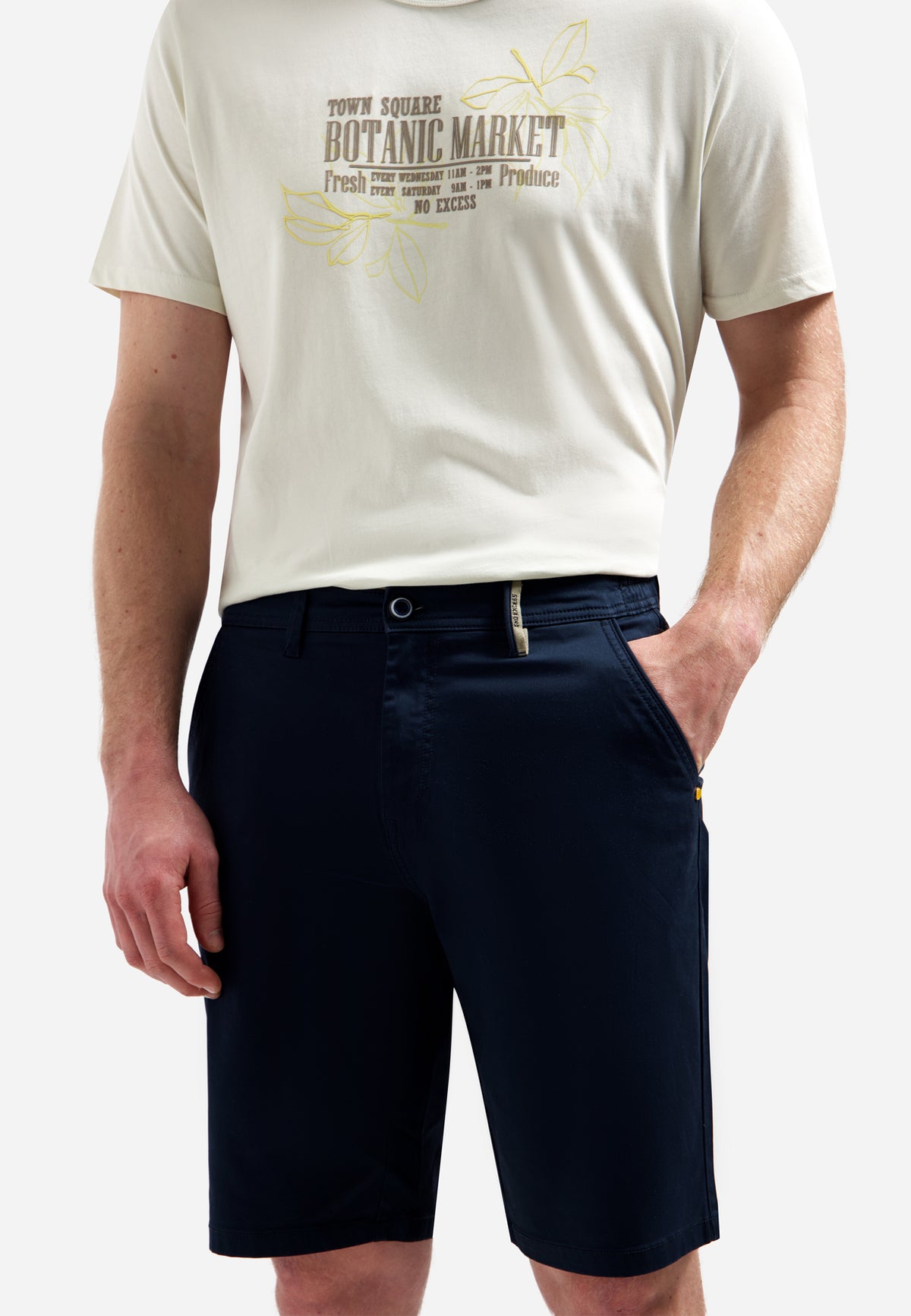 Short Chino Garment Dyed Twill Stretch