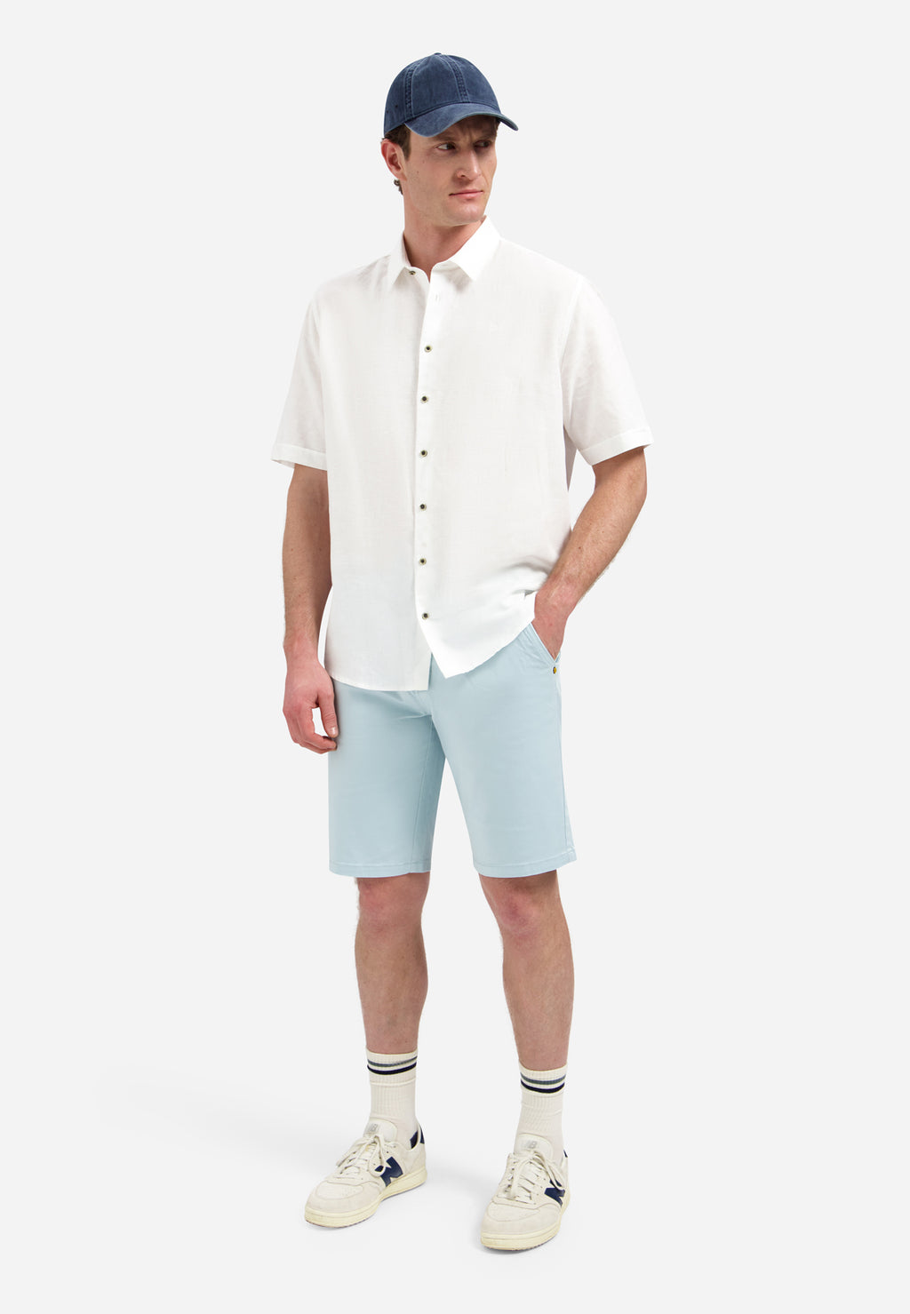 Short Chino Garment Dyed Twill Stretch