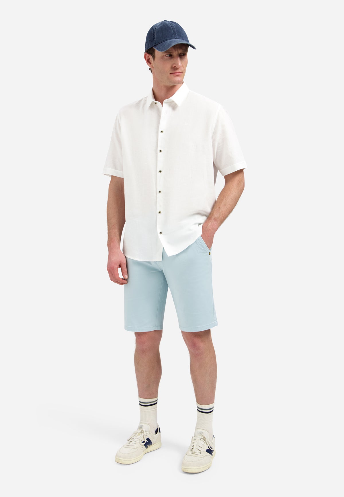 Short Chino Garment Dyed Twill Stretch