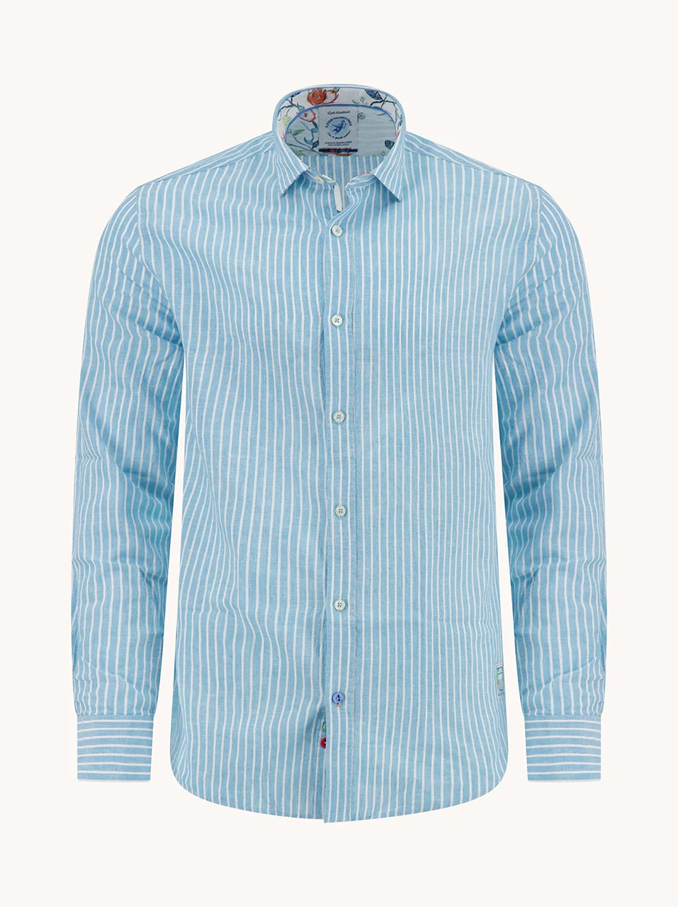 Stripe Linen Long Sleeve Shirt