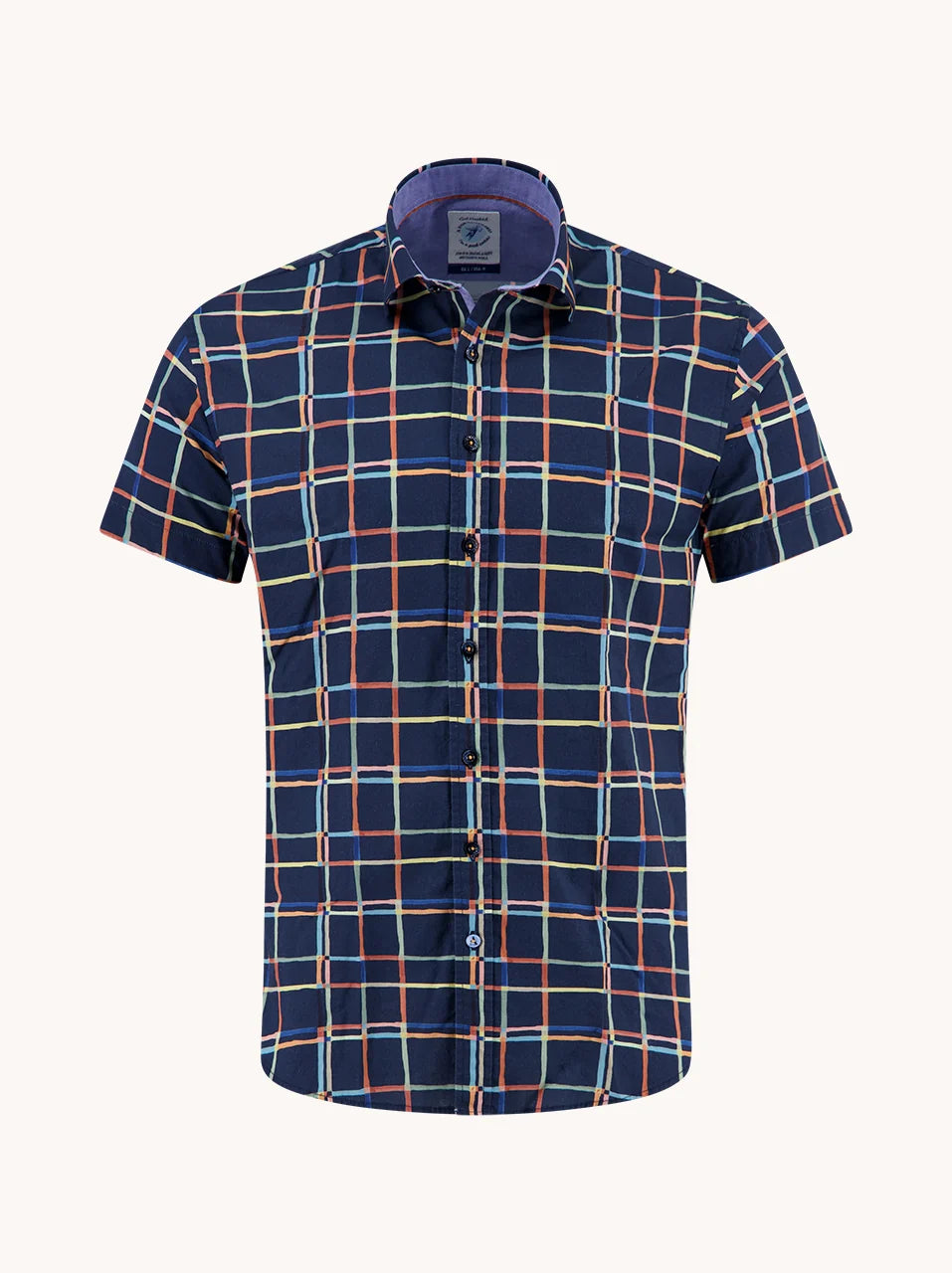 Art Lines Print Short Sleeve Shirt
