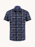 Art Lines Print Short Sleeve Shirt