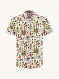 Cubist Print Short Sleeve Shirt