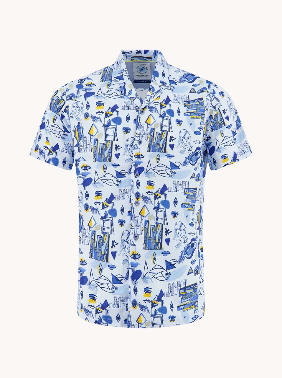 Cubist Print Short Sleeve Shirt