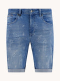 Print Denim Short