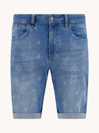 Print Denim Short
