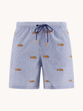 Fish Stripe Seersucker Swim Short