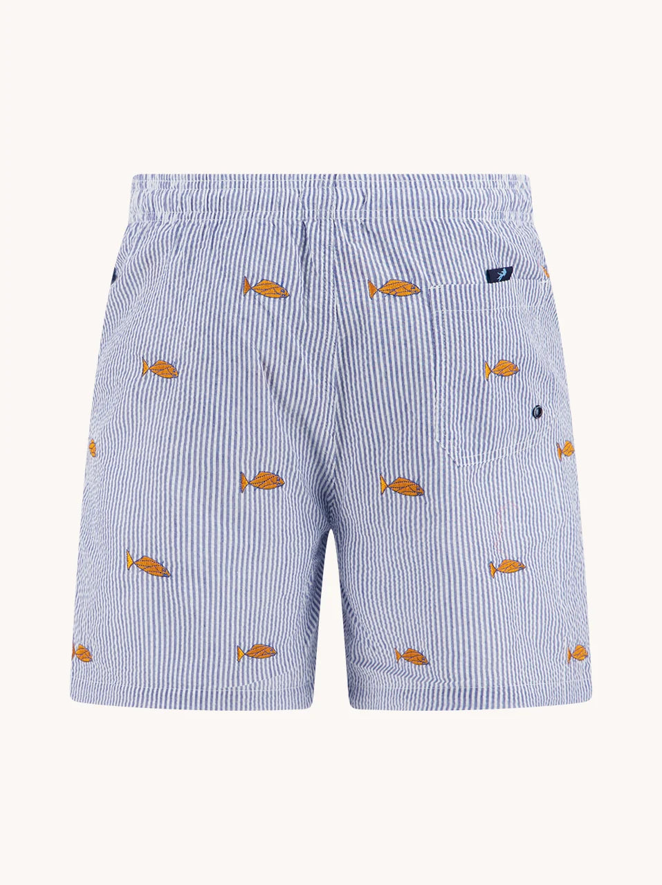 Fish Stripe Seersucker Swim Short