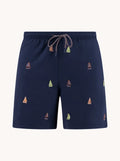 Sailing Boats Embroidery Swim Short