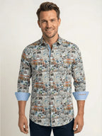 Sketch Print Long Sleeve Shirt
