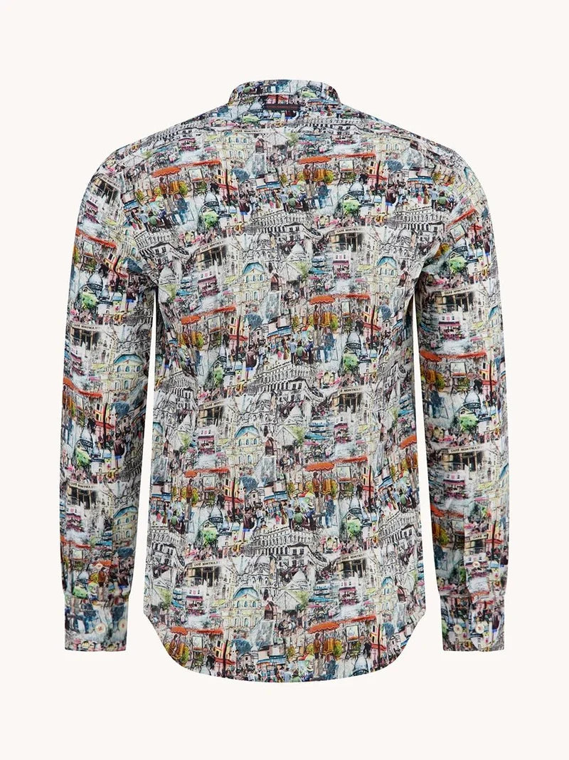 Sketch Print Long Sleeve Shirt