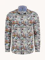 Sketch Print Long Sleeve Shirt