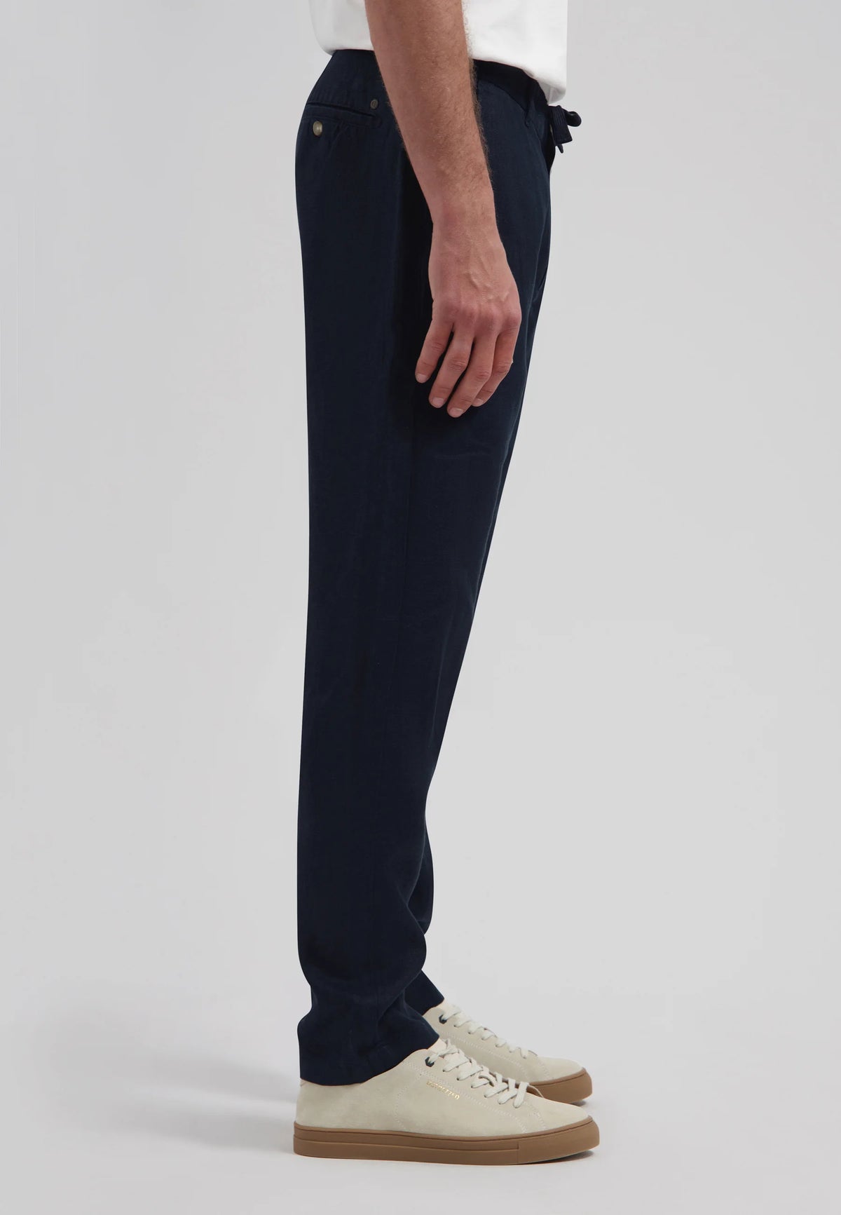 James Linen Beach Pant - Navy