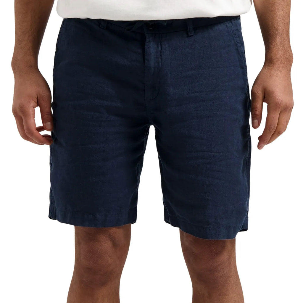 Logan Linen Beach Shorts - Navy