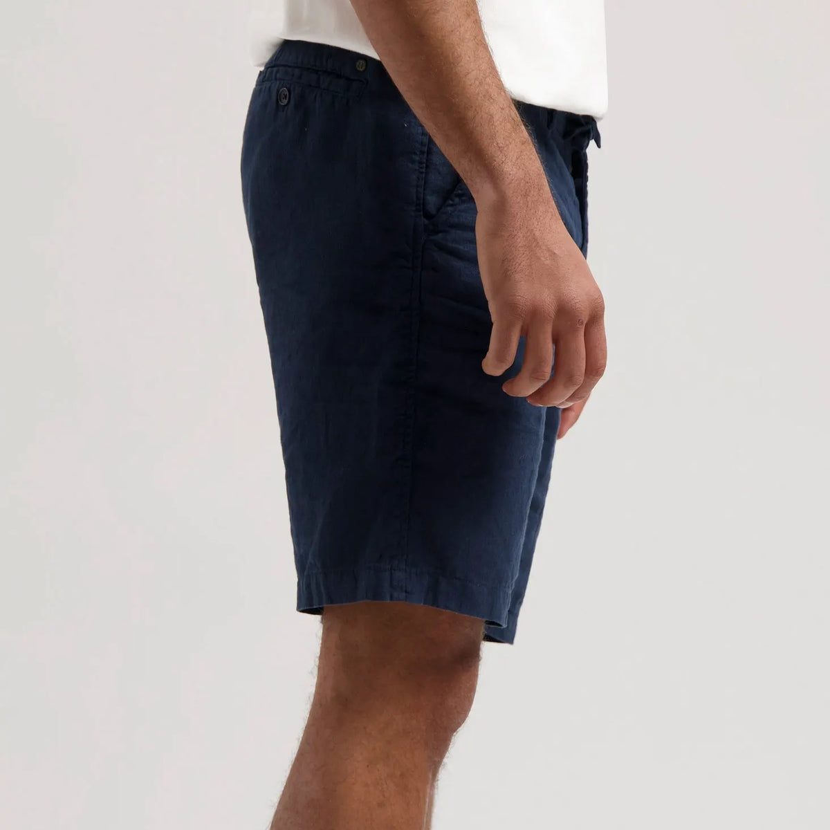Logan Linen Beach Shorts - Navy