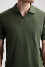 Bowie V-Neck Polo - Green