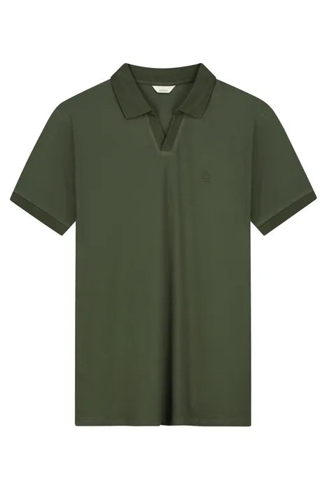 Bowie V-Neck Polo - Green