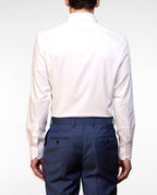 EL HIERRO STRETCH HERRINGBONE SLIM FIT SHIRT - WHITE