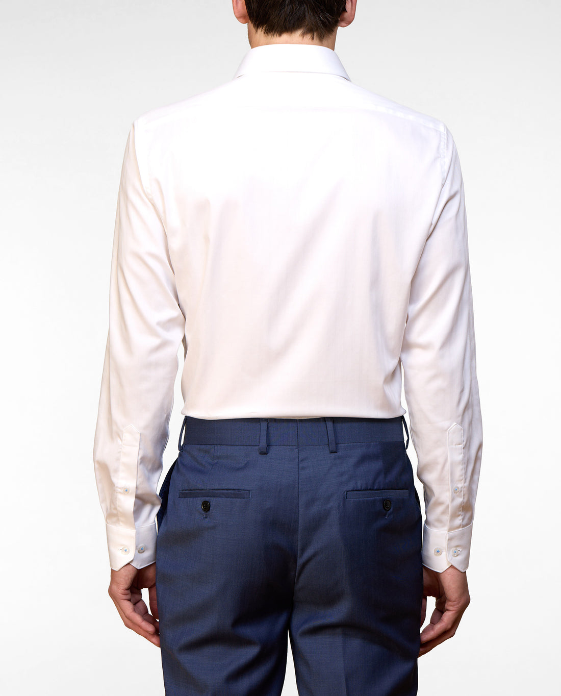 EL HIERRO STRETCH HERRINGBONE SLIM FIT SHIRT - WHITE