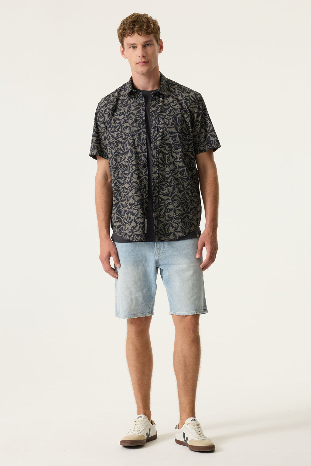 !00% Cotton Print Short Sleeve Shirt