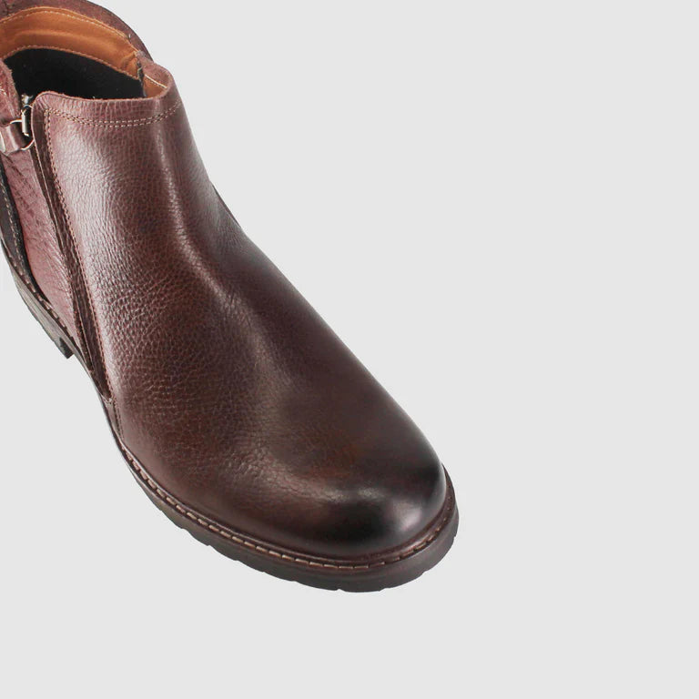 Hunter Leather Zip Up Boots