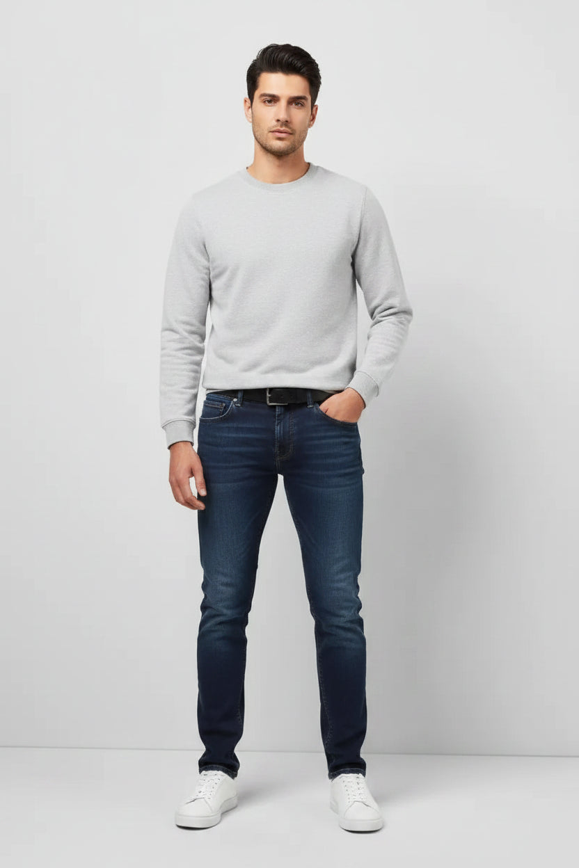 M5 Slim Fit Multi-Colour Stitch Denim Jeans