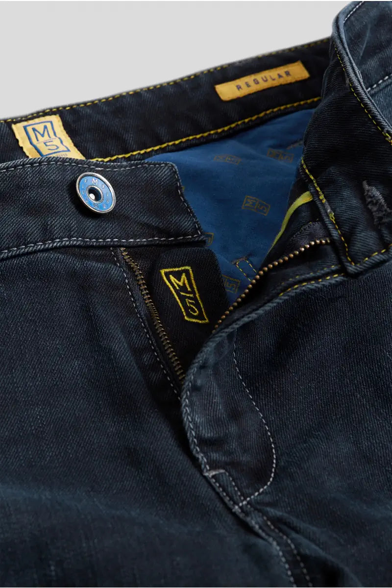 M5 Slim Fit Multi-Colour Stitch Denim Jeans