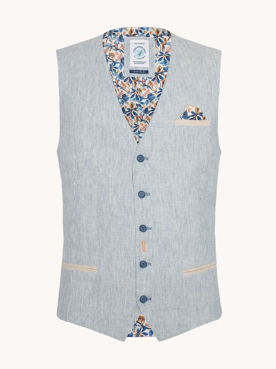 Linen Stripe Waistcoat