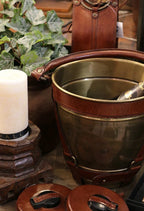 Riviera Brass Wine Cooler W/ Leather Handle