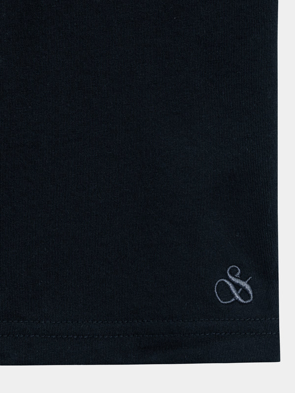 3Pkt Ultra Soft Crew Neck T- Shirts Black/Blue/White