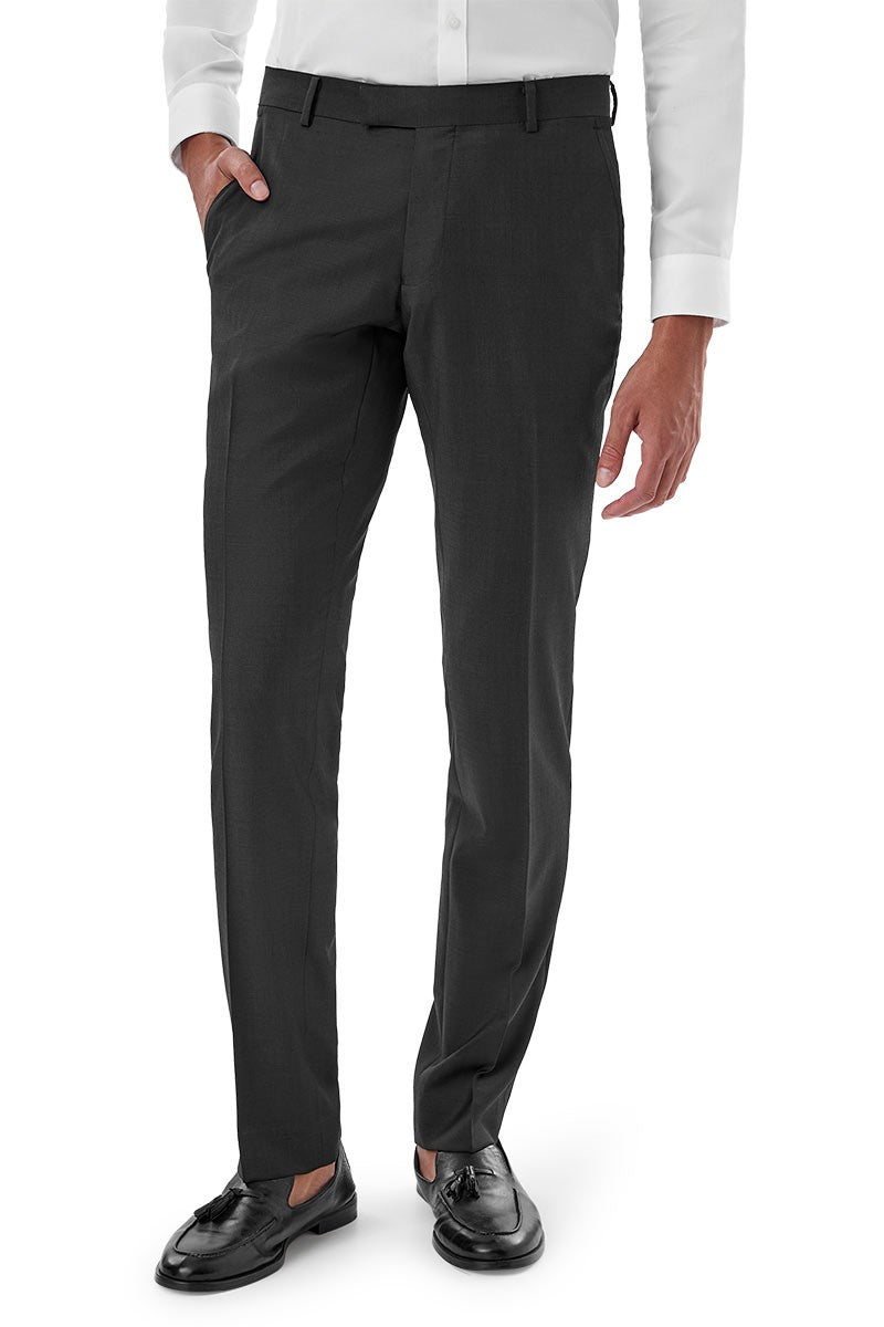 Caper 100% Wool Trouser - Charcoal