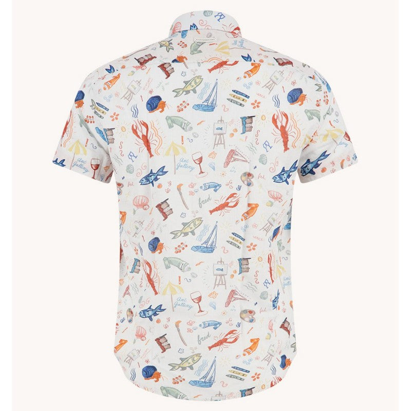 Doodle Print Short Sleeve Shirt