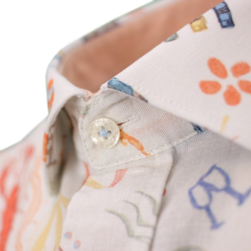 Doodle Print Short Sleeve Shirt