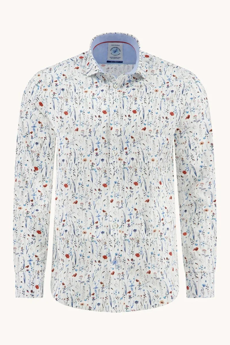 Wild Flowers Print Long Sleeve Shirt