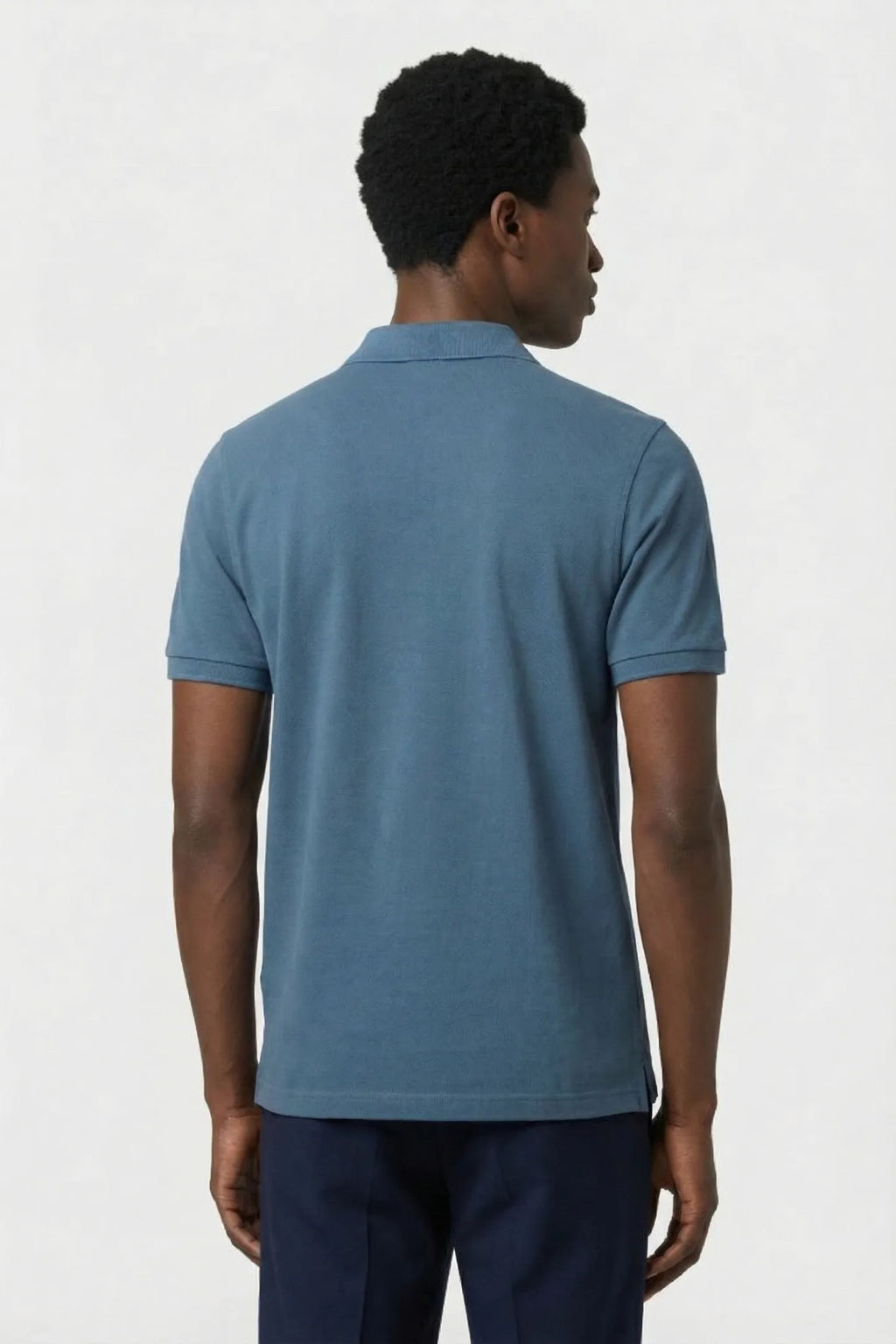 Bowie V-Neck Polo - Blue