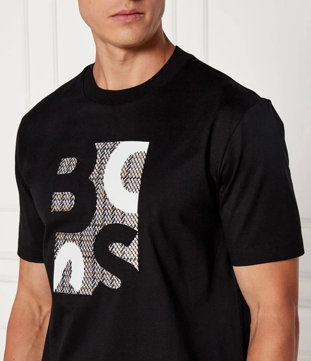 Mercerised-Cotton T-Shirt with Logo Artwork