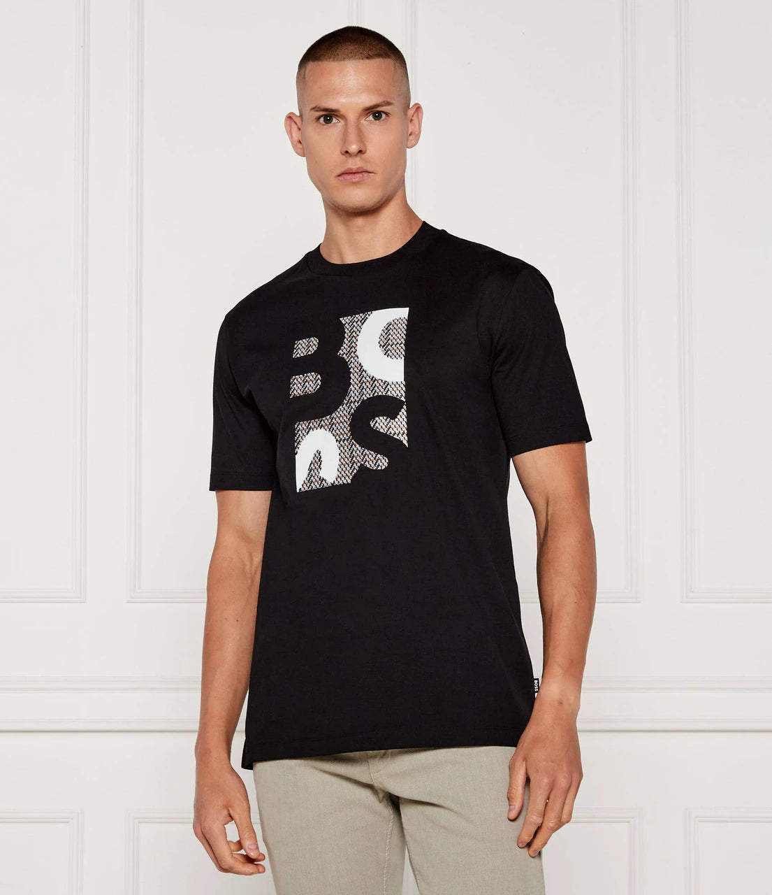 Mercerised-Cotton T-Shirt with Logo Artwork