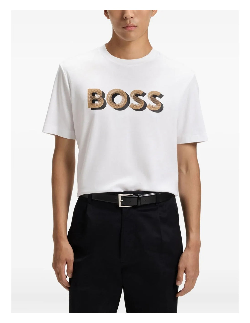 Mercerised-Cotton T-shirt with Logo Artwork