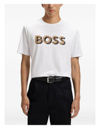 Mercerised-Cotton T-shirt with Logo Artwork